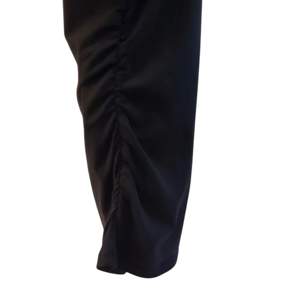 Michael Kors Sleeveless Black Ruched Side Zip Scoop Neck Tank Top Size L - Picture 7 of 8